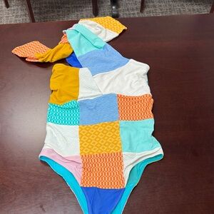 Paper London Colorful Patchwork Women Swim One Piece